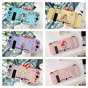 Case For Nintendo Switch /Switch OLED/Switch Lite Soft TPU Split Protective Case Cover Cartoon Princess Theme Anti-Scratch Casing Nintendo Switch/Switch OLED/Switch Lite Case