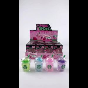 Bandai | Cute Iced Coffee Cup Squishy Fidget Toy Colorful Soft Squeeze Need Doh Stress Relief Toys Mini Drink Cup Decompression Toy