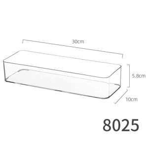 Acrylic Bathroom Drawer Organizer Cosmetic Lipstick Skincare Products Storage Box Long Narrow Transparent Mirror Cabinet