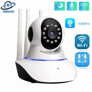 กล้อง WiFi ไร้สาย ptz กล้องโดม ip สองทาง cctv รักษาความปลอดภัยในบ้านเสียงเบบี้มอนิเตอร์ V380แอปโปรพร้อมพอร์ต RJ45