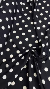 Kain Premium Silky Polka Dot(2cm+-) Printed Bidang 60" Open Meter (0.5m) LEILIN TEXTILES [Kain Pasang]