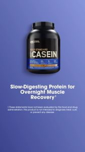 Optimum Nutrition Gold Standard 100% Casein 4 lb / 53 servings [Slow Digesting Protein Muscle Recovery ON casein]
