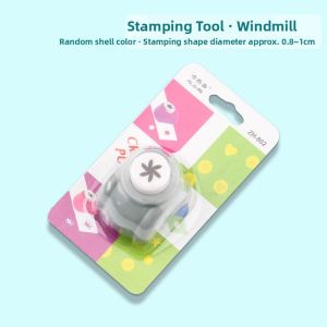 Childrens Hand-Crafting Flower Pressing Set Star Heart Snowflake Shapes Punching Machine DIY Scrapbooking Tool