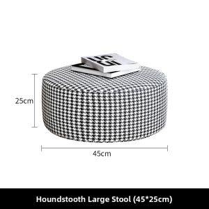 Modern Minimalist Luxury Houndstooth Footstool