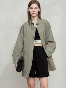 AMII | Minimalist Japanese Style Womens Mid-length Coat