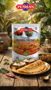 Pusbas Rawa Thosai Mix 450g | Pusbas Campuran Rava Thosai | Rava Thosai Maave | Flour | Crispy | Maavu | Mudah | Halal