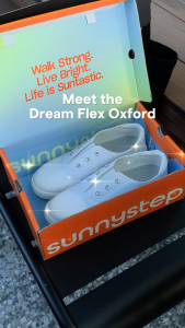 Sunnystep - Dream Flex Oxford - White Fog Black  - Most Comfortable Walking Shoes