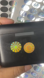 TEM HOLOGRAM 1000 cái TEM 1.6CM MÀU VÀNG 18K