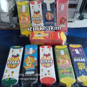 Bungkus kebab isi 25 lembar Ukuran 24x9cm Duplex