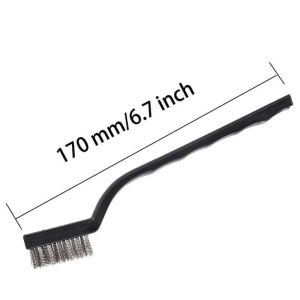 Stainless Steel Wire Brushes Set 17x1cm - Mechanical Parts Cleaning And Derusting Kit 1/3/5PCS Options Available