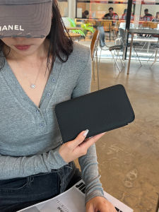 Classic Leather Zipper Wallet Long Style Soft Cowhide Large Capacity Multi-Card Position Mobile Phone Placement for Men And Women