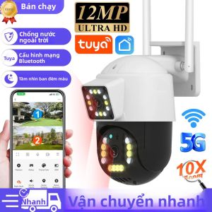 Camera IP Wifi Tuya HD Dual Lens 5G PTZ Camera An Ninh Không Dây Chống Nước Ngoài Trời Với Tính Năng Theo Dõi Tự Động Và Giám Sát Video