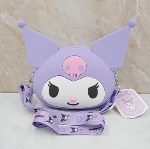Tas Selempang Boneka Kuromi / Tas Selempang Perempuan Sanrio / Tas Jelly Silikon / Jelly Bag Sanrio