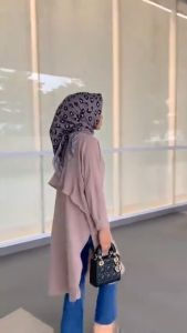 Tunik Casual Atasan Wanita Bahan Adem Crinkle Airflow Terbaru JAIKO Long Tunik