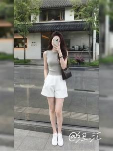 NIUVIES | Bộ Áo Không Tay và Quần Ống Rộng Thời Trang