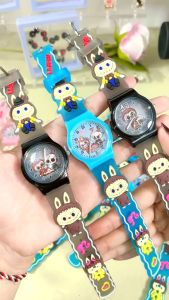 Jam Tangan Anak Karakter Labubu Desain Ceria dengan Tali Karet Warna-Warni Trendy Terlaris