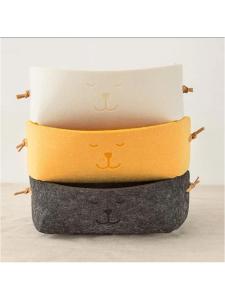 ชั้นวางของทรงกลมผ้าขนสัตว์สำหรับเก็บของ ชั้นวางของขนาดเล็ก กระดานรอง เคหะภัณฑ์ ชั้นวางของ วัสดุผ้าขนสัตว์ ห้องน้ำ