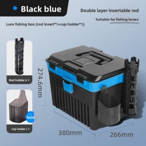 HISTAR | Multi-functional Fishing Box with Rod Holder Seating Thickened Large Capacity