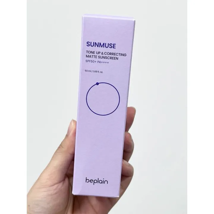 Kem chống nắng BEPLAIN Sunmuse lai Vật Lý & Hoá Học Nâng Tone & Hiệu chỉnh da Matte Mịn lì SPF 50+ PA++++ 50mL hot