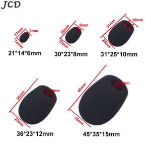 JCD 10pcs Mini Microphone Foam Covers Mic Protector Covers Replacement Headset Windshield Sponge Cover Microphone Cover for Mic