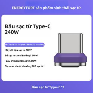 Sikai | Đầu Chuyển Type C Có Thể Quay Đựng Nam Châm 240W PD3.1 Sạc Nhanh
