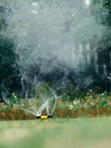 Auto 360° Rotating Adjustable Garden Sprinkler with Durable PVC Hose and Connector Set for Efficient Irrigation