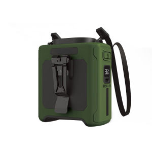14500mAh Portable Waist Fan one-way Airflow Outlet Turbo Motors with Four Clips Emergency Flashlight Power Bank for Outdoor