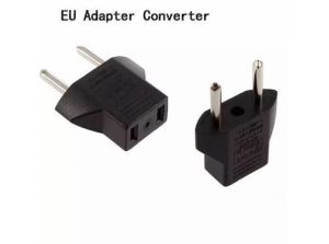 Steker Colokan Listrik US CN to EU Adaptor Adapter Sambungan Plug Converter Jack Batok Charger Gepeng ke Bulat Xiaomi