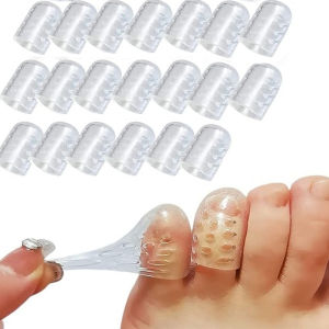1/5/20 cái ống ngón chân bảo vệ móng chân mọc ngược trong suốt vỏ ngón chân silicon ngăn ngừa mụn nước bắp chân dụng cụ chăm sóc chân dải phân cách bảo vệ ngón chân chống ma sát