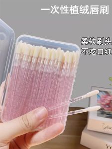 Disposable Clip Brush Lipstick Handy Gadget Lipstick Brush Cotton Swab Stick Lip Pencil Color Portable Lipstick Brush