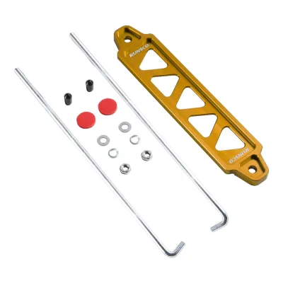 อลูมิเนียมรถแบตเตอรี่ยึดผู้ถือแบตเตอรี่ Tie Down Brace Kit 190 มม.สีแดงสีฟ้าสีดําเงินทองสีเขียวสีม่วง