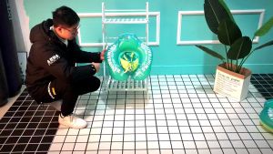 Phao bơi cho bé chống lật màu Xanh lá nhãn hiệu ABC