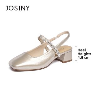 Josiny | High Heels Summer New Design Mary Jane Shoes for Dresses Comfortable Enclosed Toes