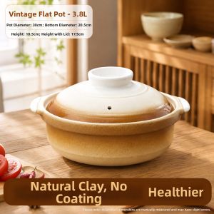 Traditional Heat-resistant Earthenware Casserole Pot