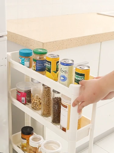 Bathroom rack Kitchen trolley Narrow Rack Slim Storage Rack organiser with wheels Gap organizer
