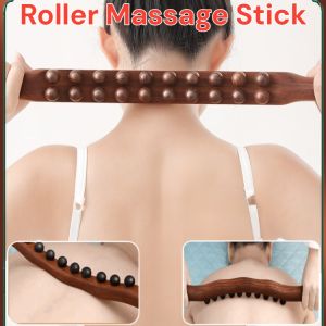 Beech Wood Massager Dredging Meridians Massage Roller Acupoint Massage Stick Fatigue Removing Relax Muscle Health Care