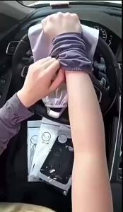 1Pair Cooling Arm Sleeves Breathable Sun Protection Ice Slik Sleeves Summer Outdoor Sports Driving Cycling Sleeves Men Loose Arm