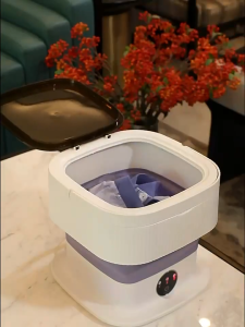 ALLTOU 13L Mini Washing Machine/Mini Wash Tub/Mini Washer，3-level Timing Folds in 3 Seconds Space-saving Portable