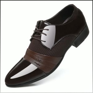 ธุรกิจรองเท้าอย่างเป็นทางการ รองเท้าทํางานผูกเชือกด้านหน้า รองเท้าหนังผู้ชายธุรกิจอย่างเป็นทางการ