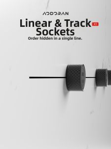aodoran | Hidden Sliding Rail Socket Ultra Slim Narrow Track Plug