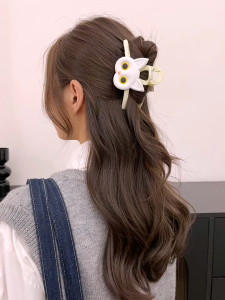 Kẹp tóc càng cua hình MÈO con trắng và đen hai mặt dễ thương K23