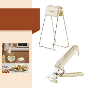 ที่จับแผ่นเพลทร้อน+เตาไฟฟ้ากันโดนลวก2ชิ้นคลิปหนีบชามทนความร้อนได้สำหรับทำอาหารในครัว