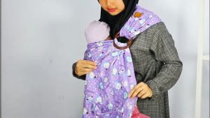 Cuddleme Bamboo Sling Motif Gendongan Bayi Jarik Katun Ringsling M Shape