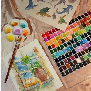 สีน้ำพกพา Pure Color 24/98 สี สำหรับผู้เริ่มต้นและนักเรียน