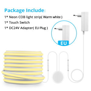 Adhesive Self-Tape Neon Lights Touch Switch Room Ambient Lamp COB LED Strip Sensor Lamp For Cabinet Vanity/Makeup Mirror Decor