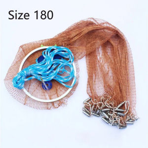 Lawaia USA Casting Net 1.8M-7.2M With Sinker Outdoor Water Sports Hand Throw Network Small Mesh Hand Throw Landing Fish Net Tool