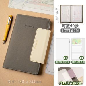 Leather Document Folder Bank Statement Check Storage Holder Multi-Purpose Document Clip Business Supplies Storage Organizer