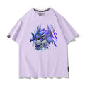 Party Dragon Soul Warrior T-Shirt Short Sleeve Pure Cotton Kids' Clothing Summer Casual Loose Fit Cartoon Anime Print Sweat Absorbent. 
