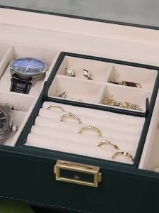 UOSU | New Watch Jewelry  Box  Organizer PU Leather Multi Slot Jewelry Storage Glasses Sunglasses Storage Business EliteJewelry Gift