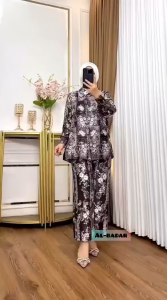 SETELAN CELANA ARMANI SILK PREMIUM/SETCEL ARMANI/OBE SET SILK TERBARU/ARMANI BROWN/BUSUI FRIENDLY/BISA COD/PROMO TERBAIK